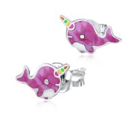 Colorful Narwhal Kid Stud Earring STE-661